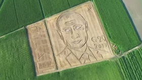 Итальянский фермер нарисовал портрет Путина на поле