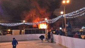В центре Харькова загорелось кафе